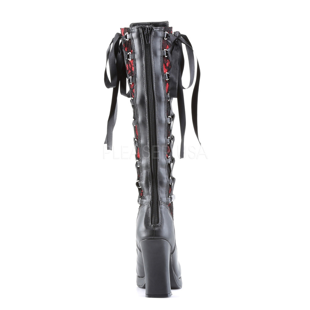 Gothic Platform Lace Up High Heel Boots - Picture 4 of 5